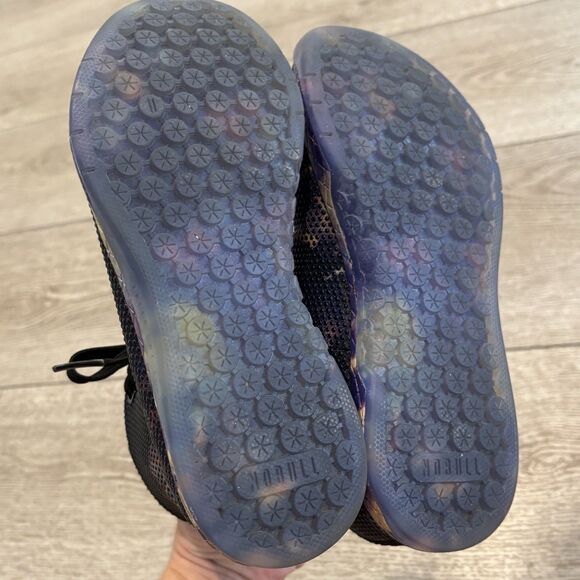 NoBull Superfabric Trainer Shoes Hi Top Black Purple Pattern Workout Mens 3.5/W5 - Picture 6 of 7